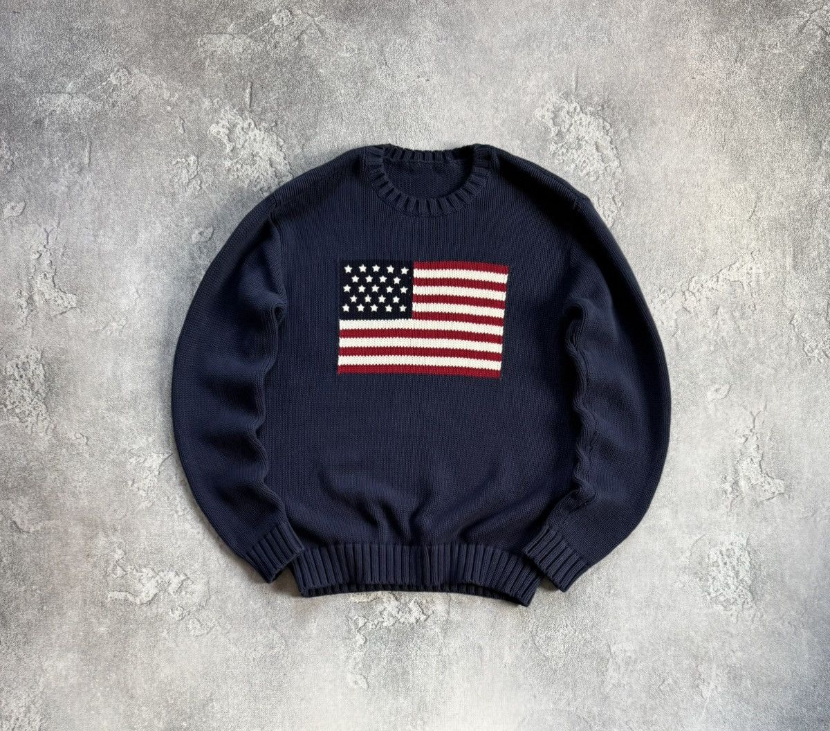 Other USA 🇺🇸 Flag retro knitwear 🧶 sweater jumper pullover 90s Size US M / EU 48-50 / 2 - 1 Thumbnail