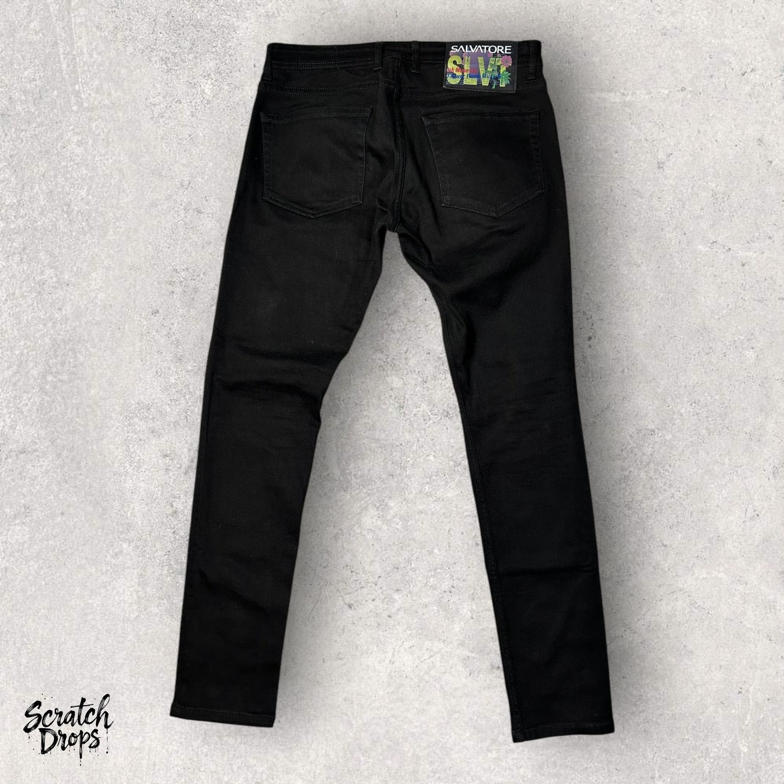 Other Salvatore Men's Black Distressed Jeans Size 34x30 Casual Size US 34 / EU 50 - 5 Thumbnail
