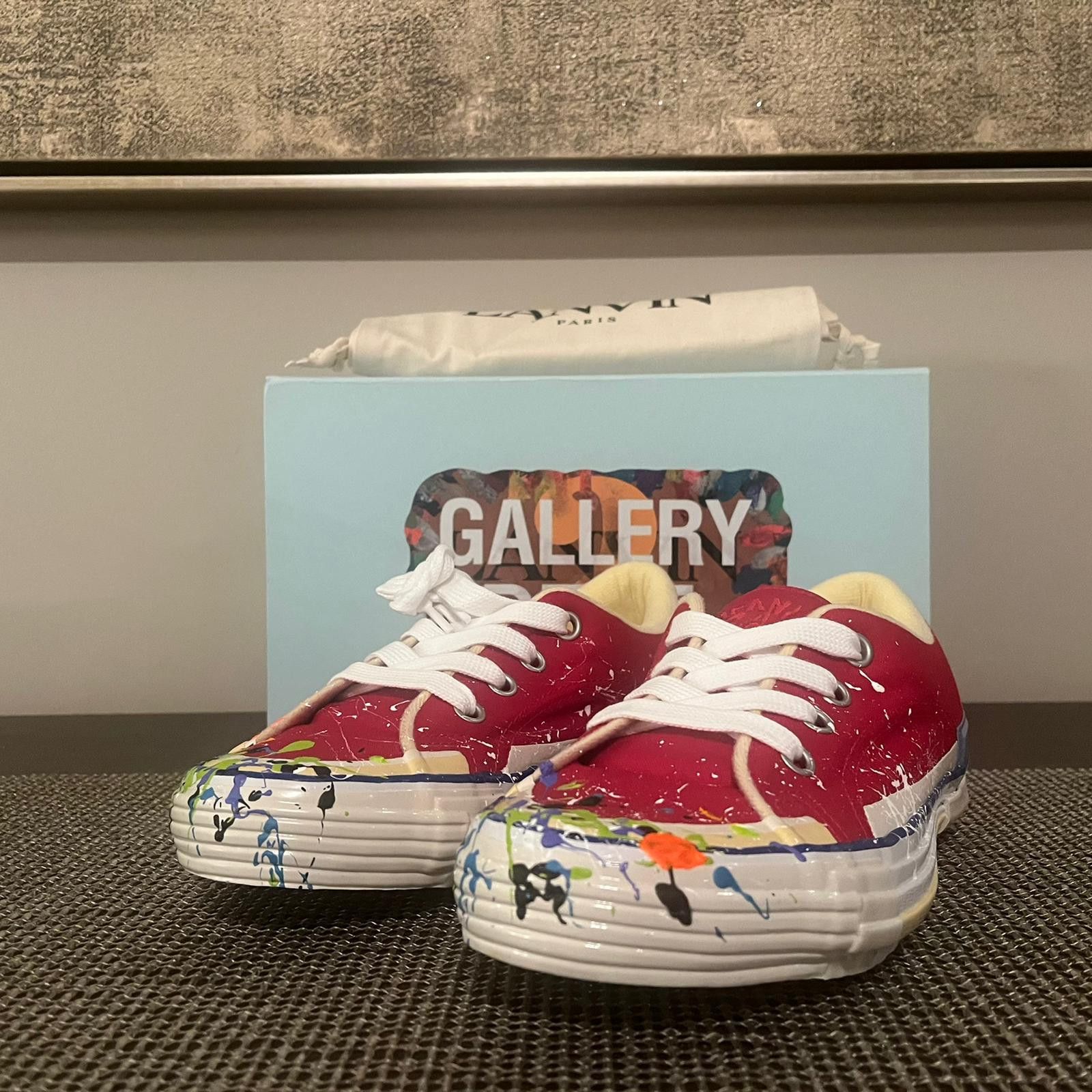 Gallery Dept. × Lanvin Melted Low Top Vulcanized Paint Splatter Sneakers Multicolor Size US 8 / EU 41 - 7 Thumbnail