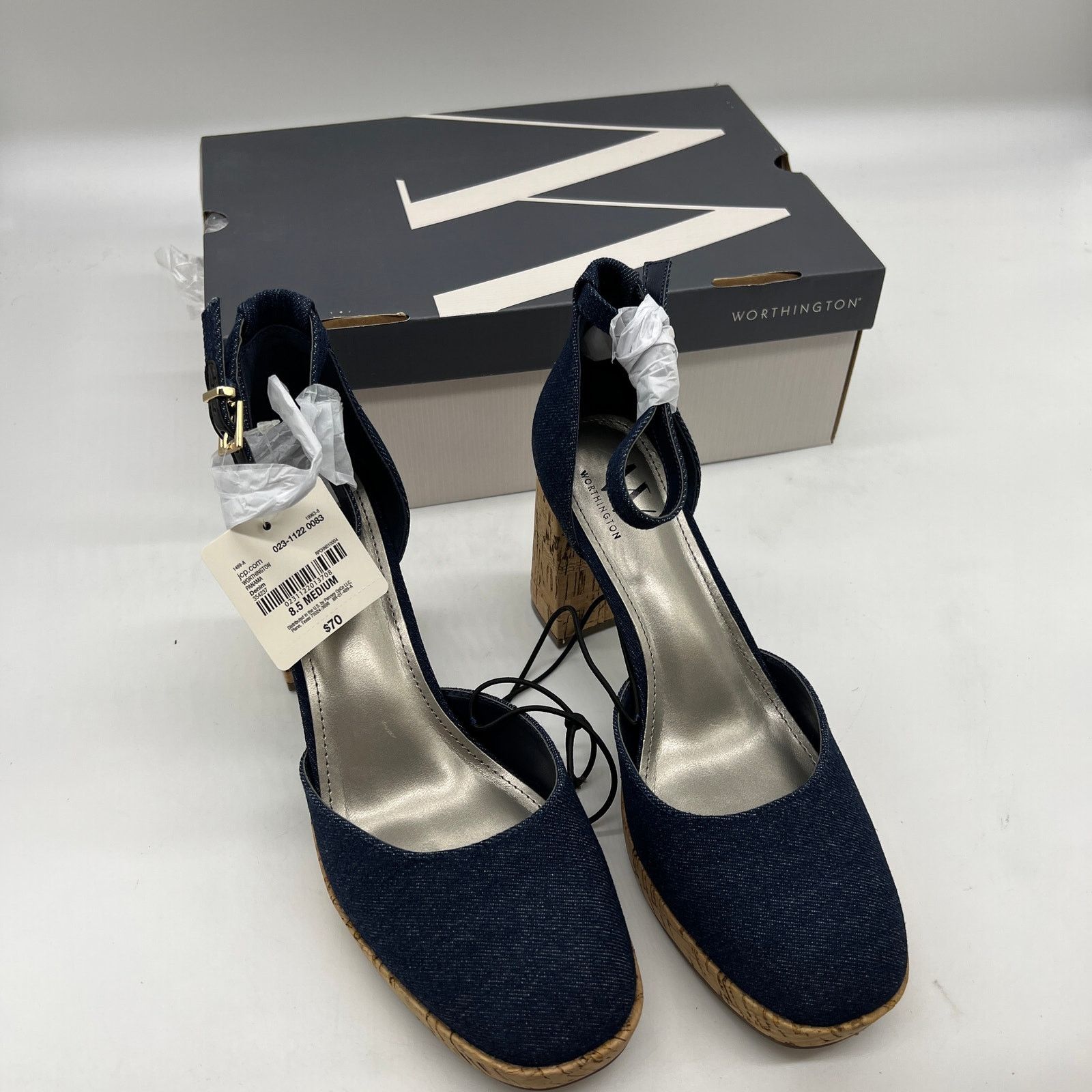Other Worthington Womens Panama Block Heel Pumps Size US 8.5 / IT 38.5 - 3 Thumbnail