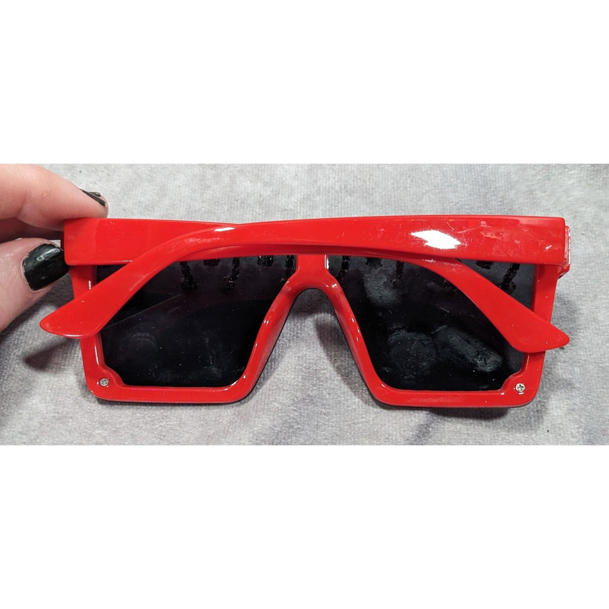 Other OG Party Rock Rhinestone Drop Red Square Sunglasses Size ONE SIZE - 3 Thumbnail