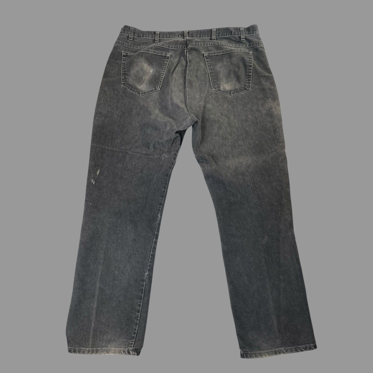 Vintage Vintage 1970s faded repaired black denim jeans Size US 40 / EU 56 - 2 Thumbnail