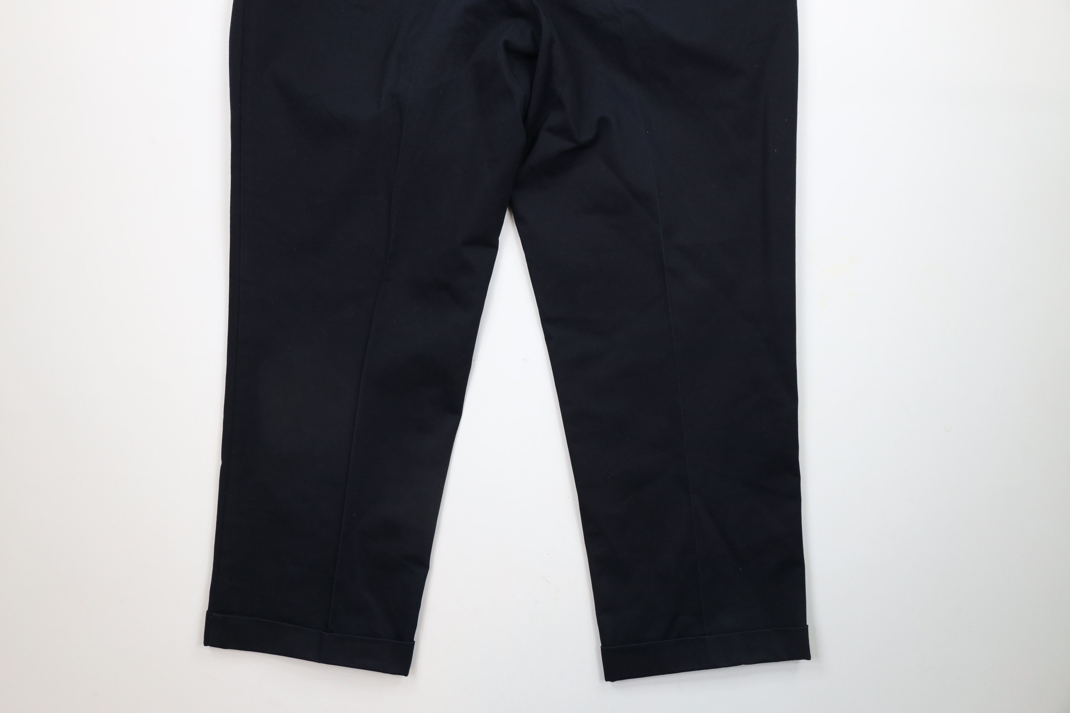 Lands' End × Vintage Vintage Lands End Cuffed Wide Leg Chino Pants Navy Blue Size US 38 / EU 54 - 11 Thumbnail
