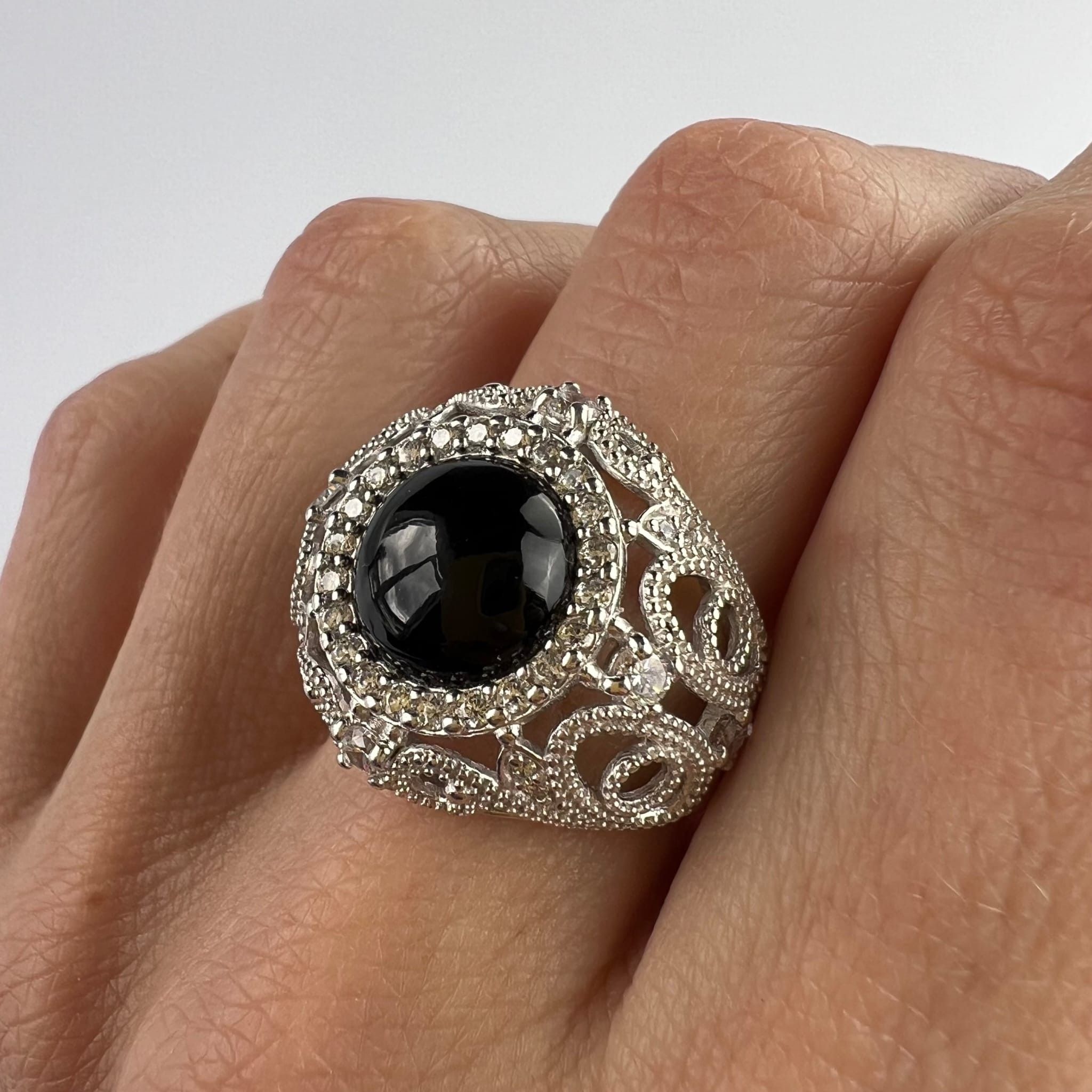 Sterling Silver Vintage Sterling silver 925 Ring Jewelry Size 7 Size ONE SIZE - 6 Thumbnail