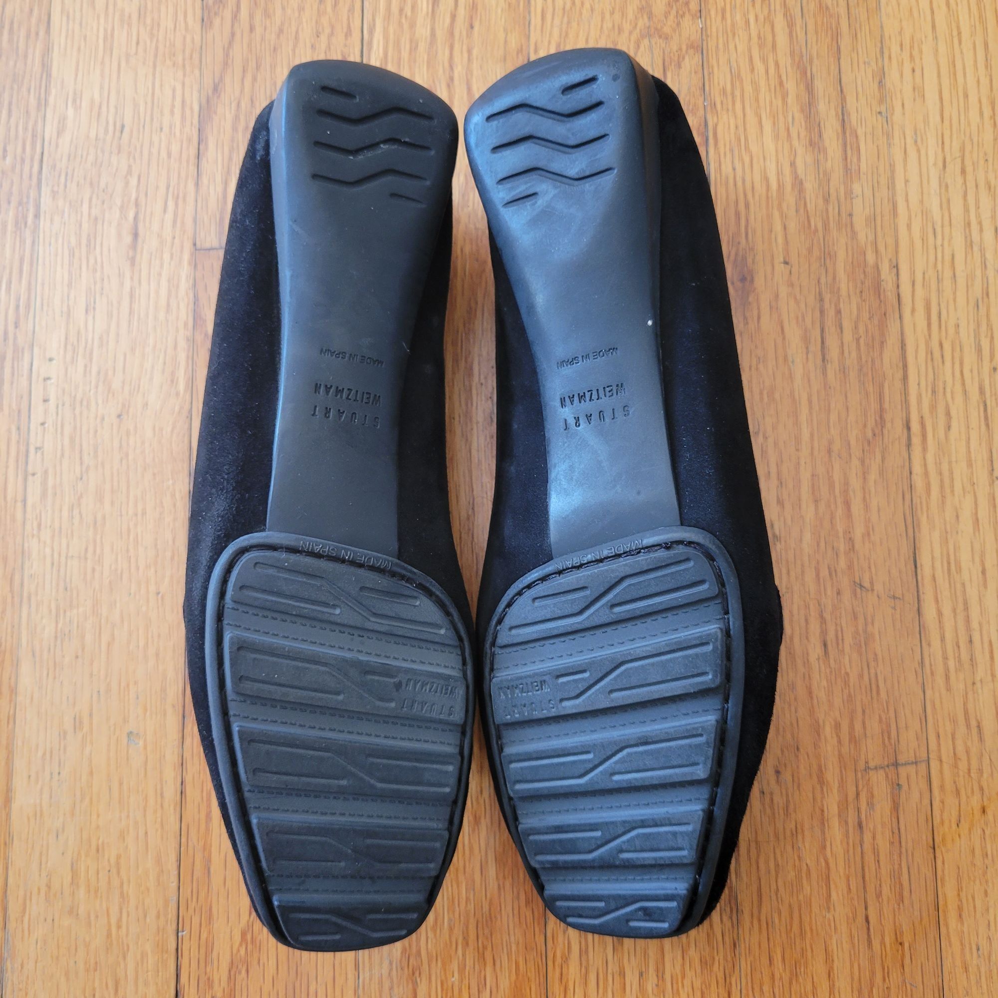 Stuart Weitzman Stuart Weitzman 6.5M Black Suede Leather Square Toe Buckle A Size US 6.5 / IT 36.5 - 5 Thumbnail