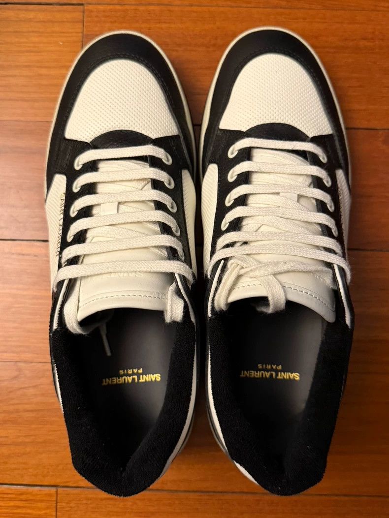 Saint Laurent Paris Saint Laurent Paris Black and white low-top sneakers shoes Size US 10 / EU 43 - 2 Thumbnail