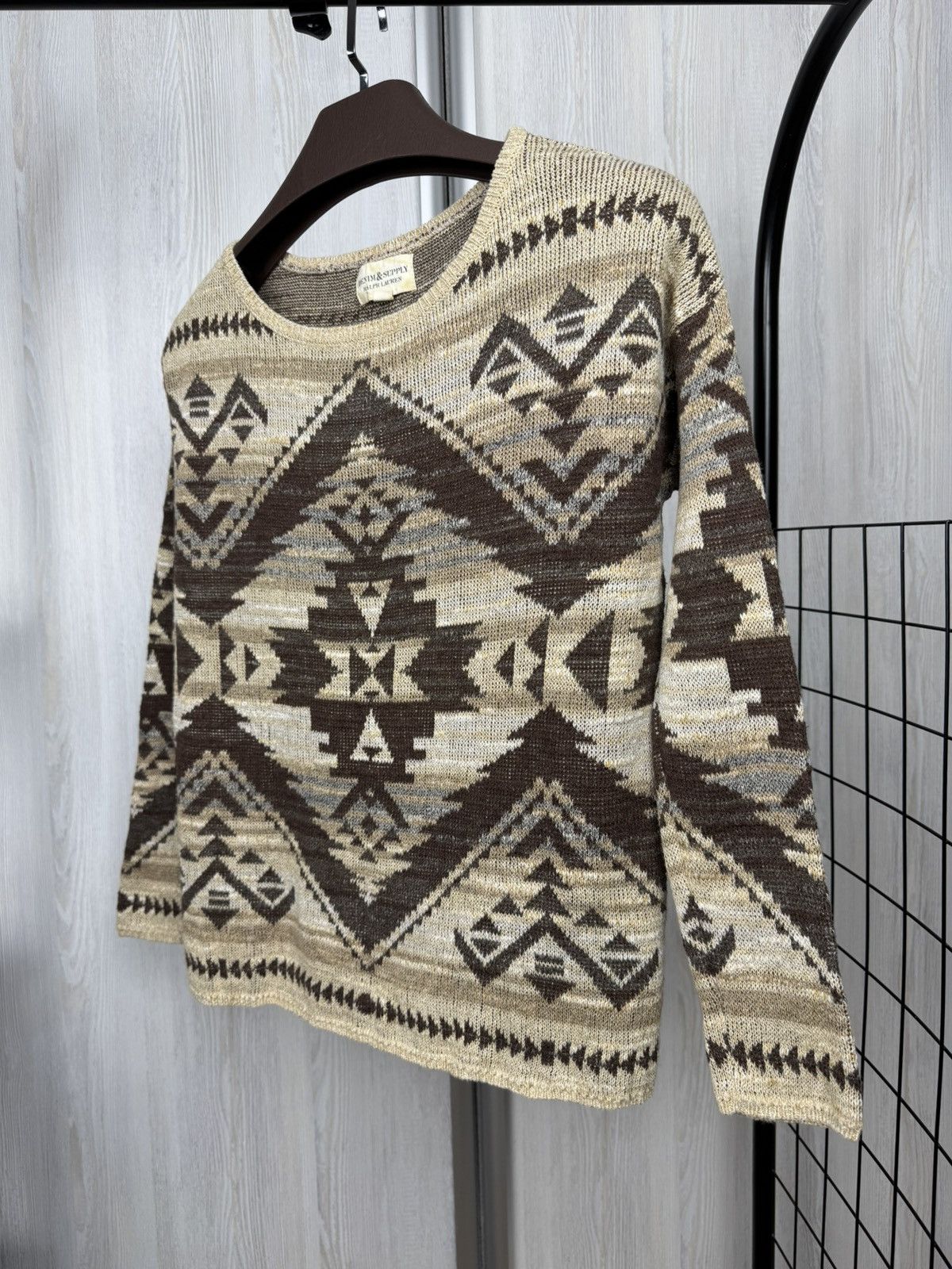 Denim & Supply Ralph Lauren DENIM & SUPPLY RALPH LAUREN Aztec Print Navajo Knit Sweater Size S / US 4 / IT 40 - 4 Thumbnail
