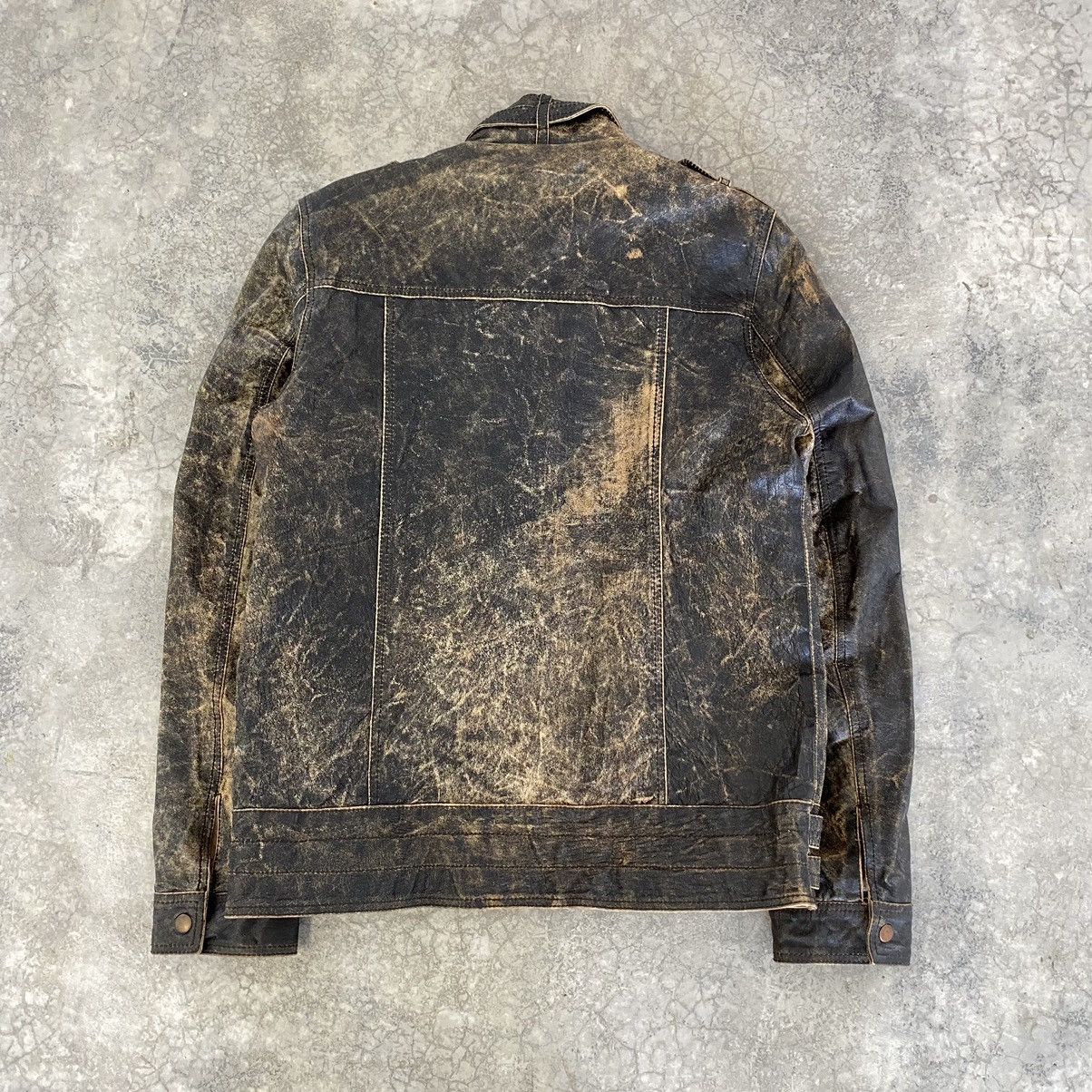 Leather Vintage Mass & Only Faded Patina Buffalo Leather Moto Jacket Size US M / EU 48-50 / 2 - 17 Thumbnail
