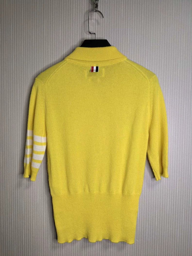 Thom Browne Thom Browne size0 Lemon yellow four stripes pure cashmere s Size US XS / EU 42 / 0 - 2 Thumbnail