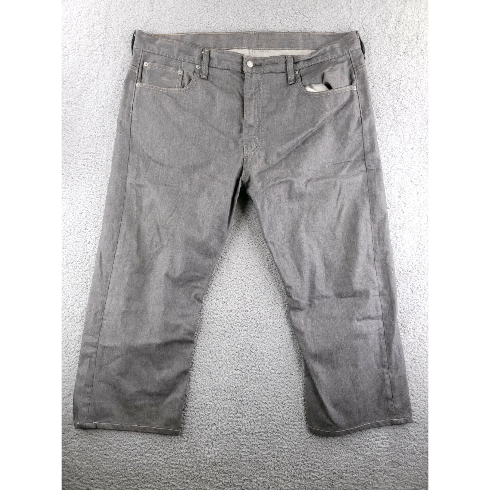 Levi's Levi's 559 Cropped Jeans Mens 43x25 Gray Denim Cotton Relaxed Fit Vintage No Size US 43 - 4 Thumbnail