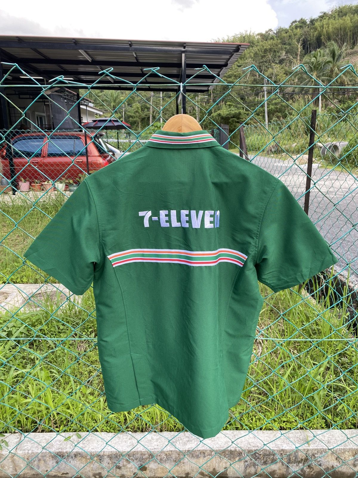 Japanese Brand Vintage 7-eleven woven spellout workshirt uniform Size US L / EU 52-54 / 3 - 2 Thumbnail
