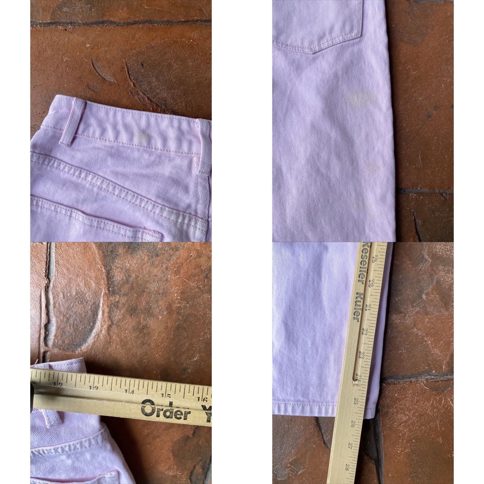 Self-Portrait Self-Portrait Jeans Pants Straight Leg Jewels Women 28x28 Pink Size 28" / US 6 / IT 42 - 8 Thumbnail