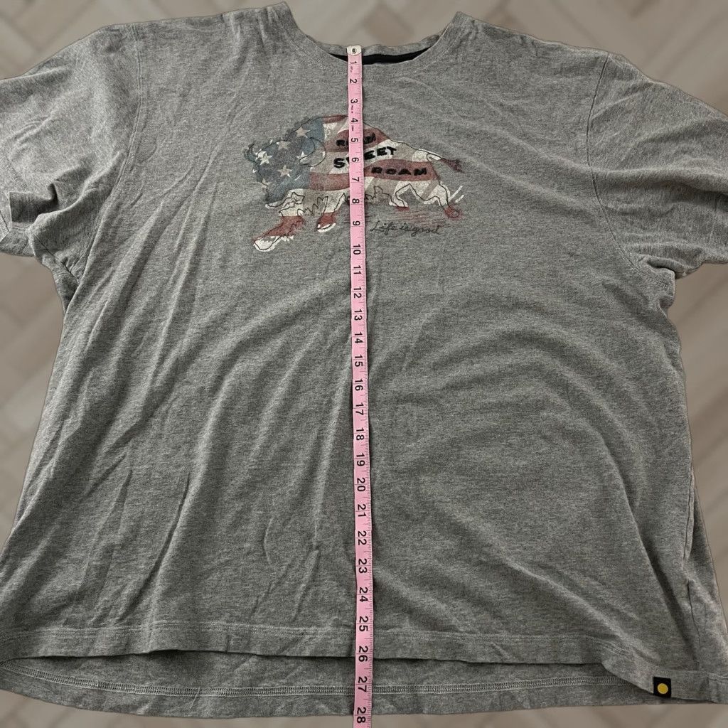 Life is Good Life Is Good T-Shirt Mens 2XL Gray Short Sleeve Roam Sweet Roam Shirt Size US XXL / EU 58 / 5 - 1 Thumbnail