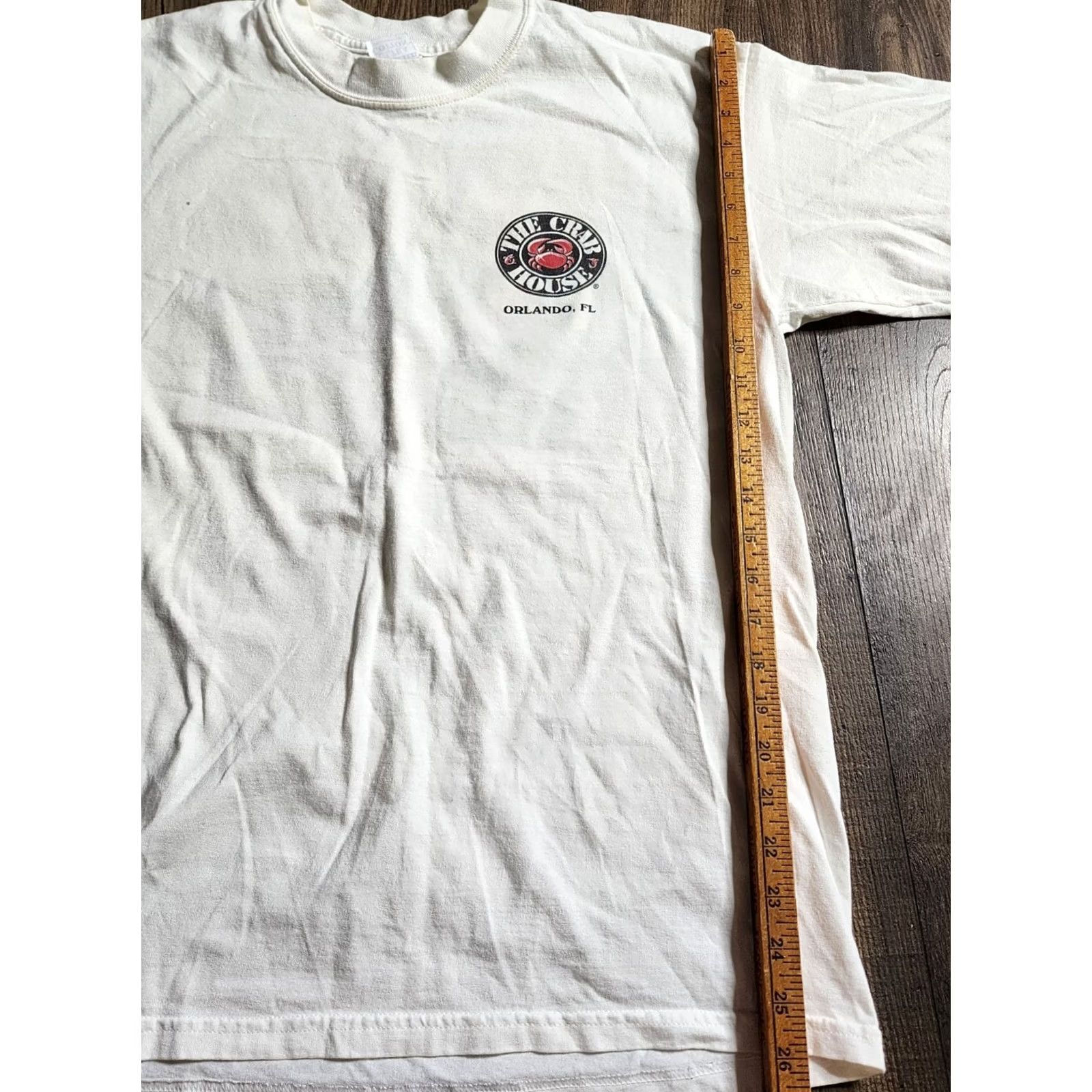 Gildan VINTAGE Gildan T-Shirt Mens L White Double-Sided Feelin Crabby? The Crab House FL Distressed Size US L / EU 52-54 / 3 - 3 Thumbnail