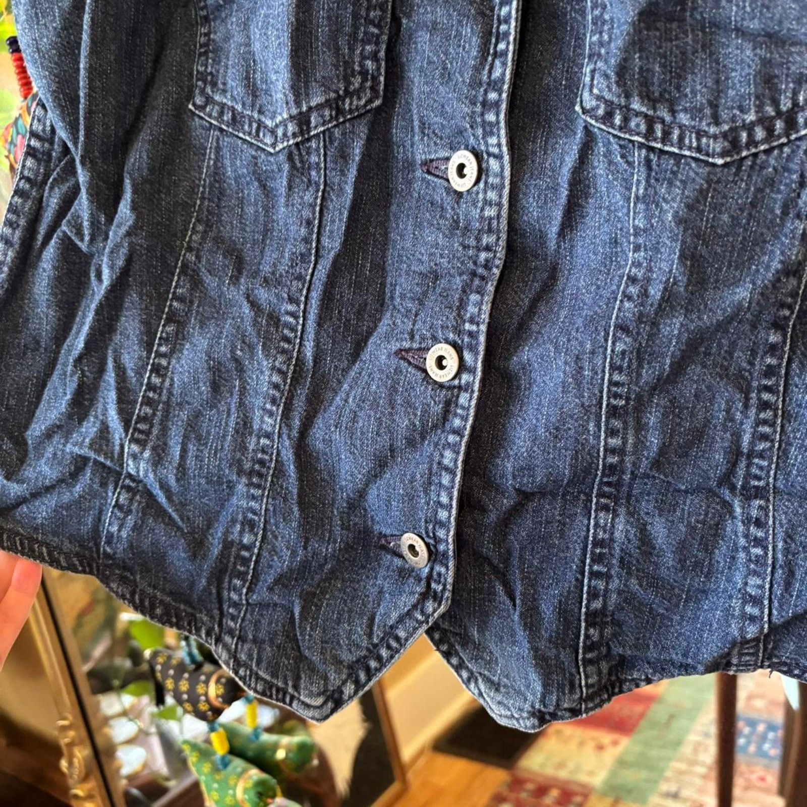 Liz Claiborne Vintage Liz Claiborne Jean Button Vest Top Large Cotton Y2K Size L / US 10 / IT 46 - 5 Thumbnail
