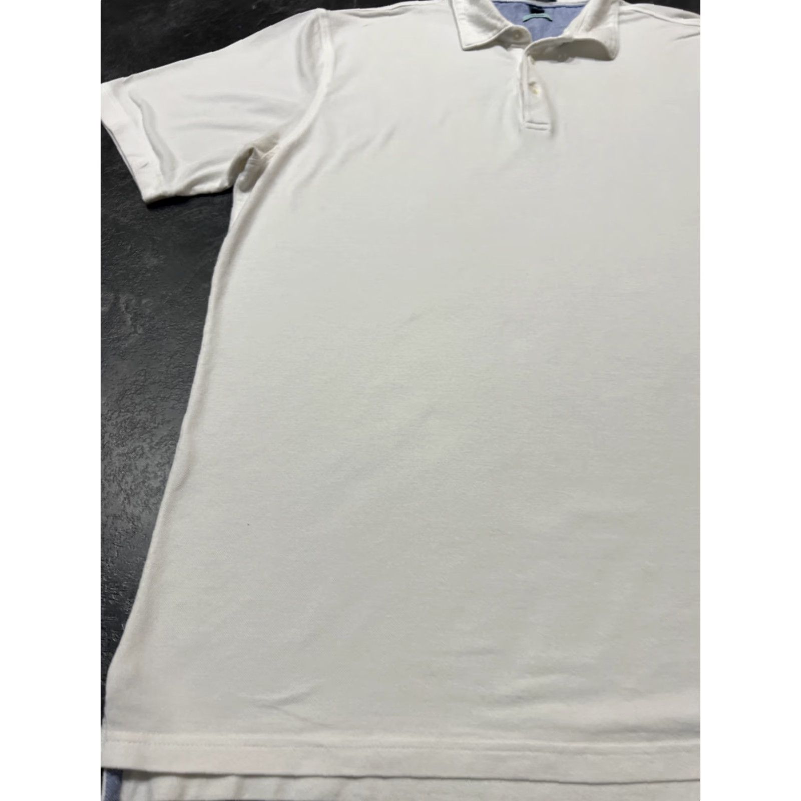 Peter Millar Peter Millar Men's Polo Shirt S/S White Solid Short Sleeve Collared Button Pullover Golf Casual Activewear Stretch Logo 100% Wearable Size US M / EU 48-50 / 2 - 6 Thumbnail