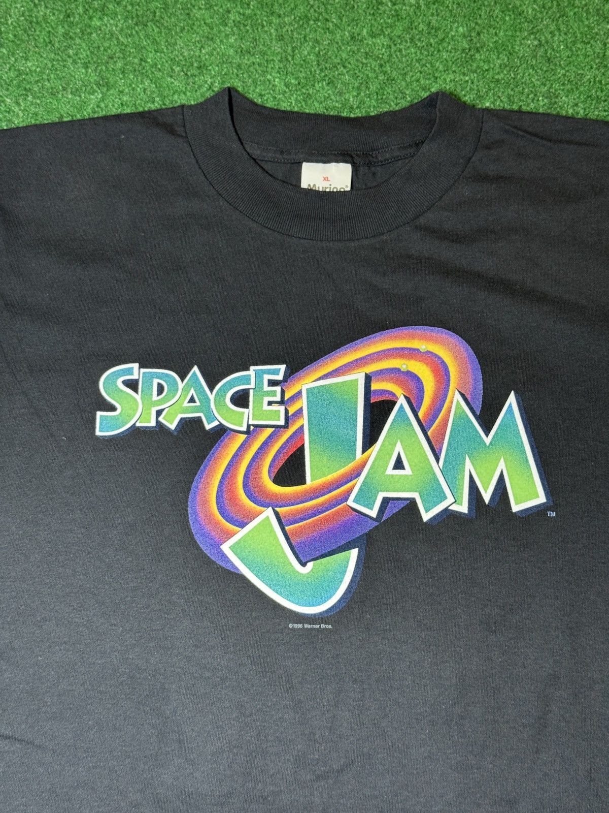Vintage × Warner Bros Vtg 90s Space Jam Michael Jordan 1996 Movie Promo T Shirt Size US XL / EU 56 / 4 - 2 Thumbnail