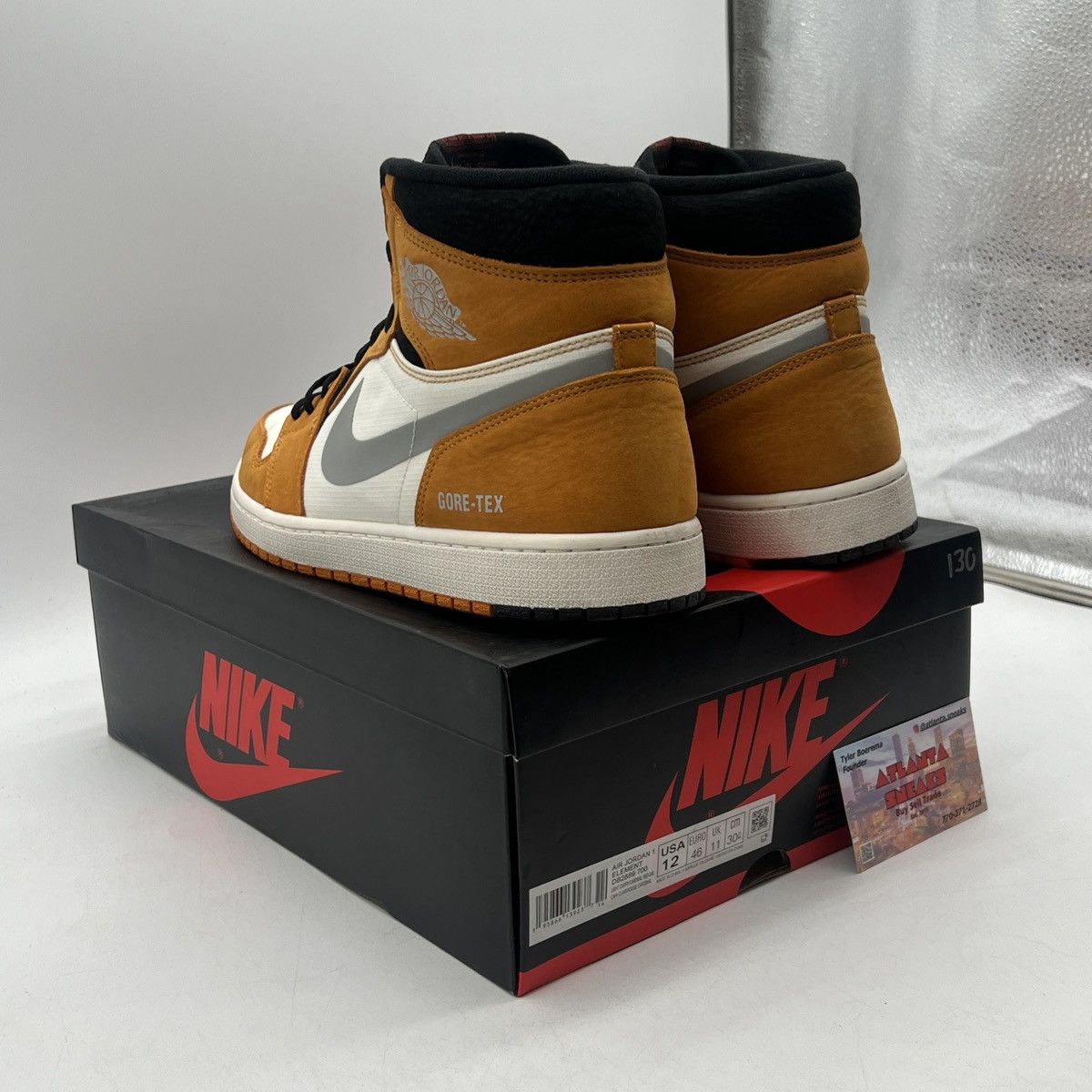 Jordan Brand Air Jordan 1 high element gore Tex light curry Size US 12 / EU 45 - 4 Thumbnail