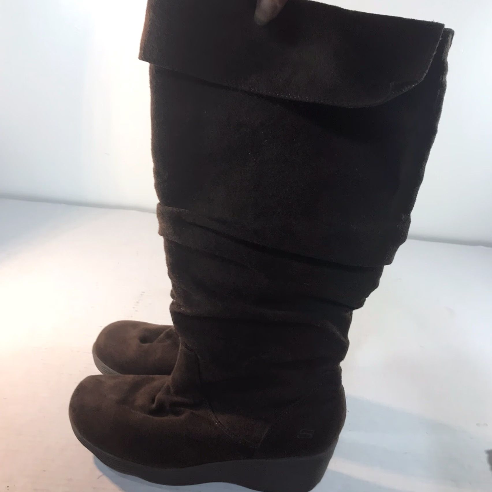 SKECHERS Skechers Dk Brown Knee High Platform Boots Womens Size 8.5M Size US 9 / IT 39 - 2 Thumbnail