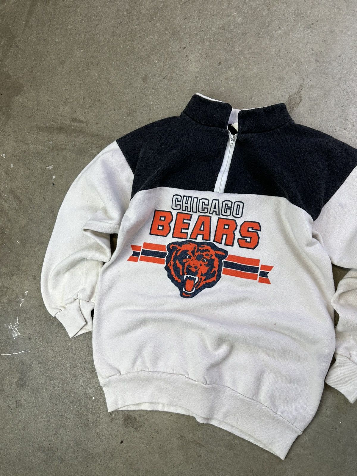 Vintage Vintage Sports Sweatshirt 80s Chicago Bears 1/4 Zip Crewneck Size US S / EU 44-46 / 1 - 2 Thumbnail