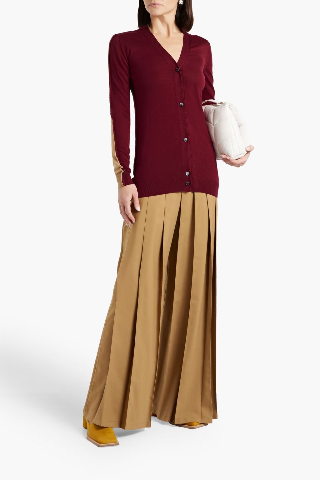 Marni o1y1125 Cardigan in Burgundy Size S / US 4 / IT 40 - 2 Thumbnail