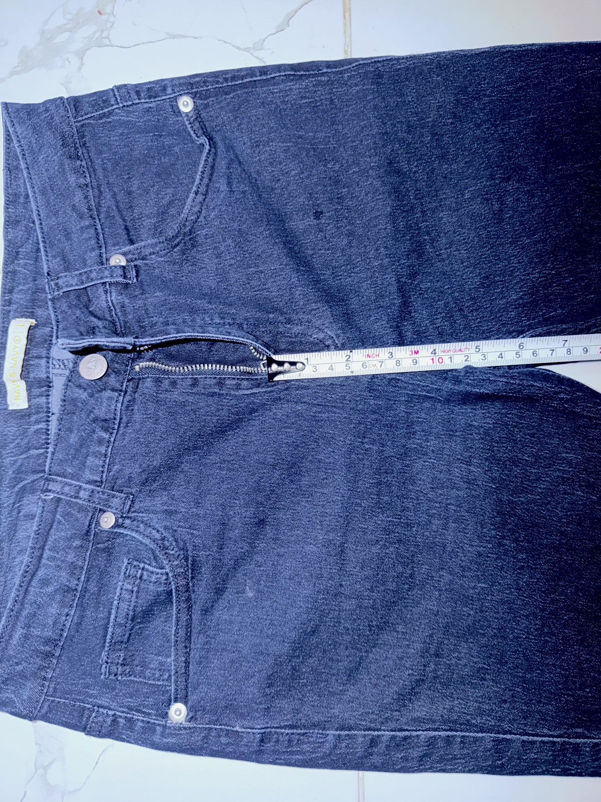 NVY Navy & Navy Dark Wash Skinny Jeans Size L Size 30" / US 8 / IT 44 - 9 Thumbnail