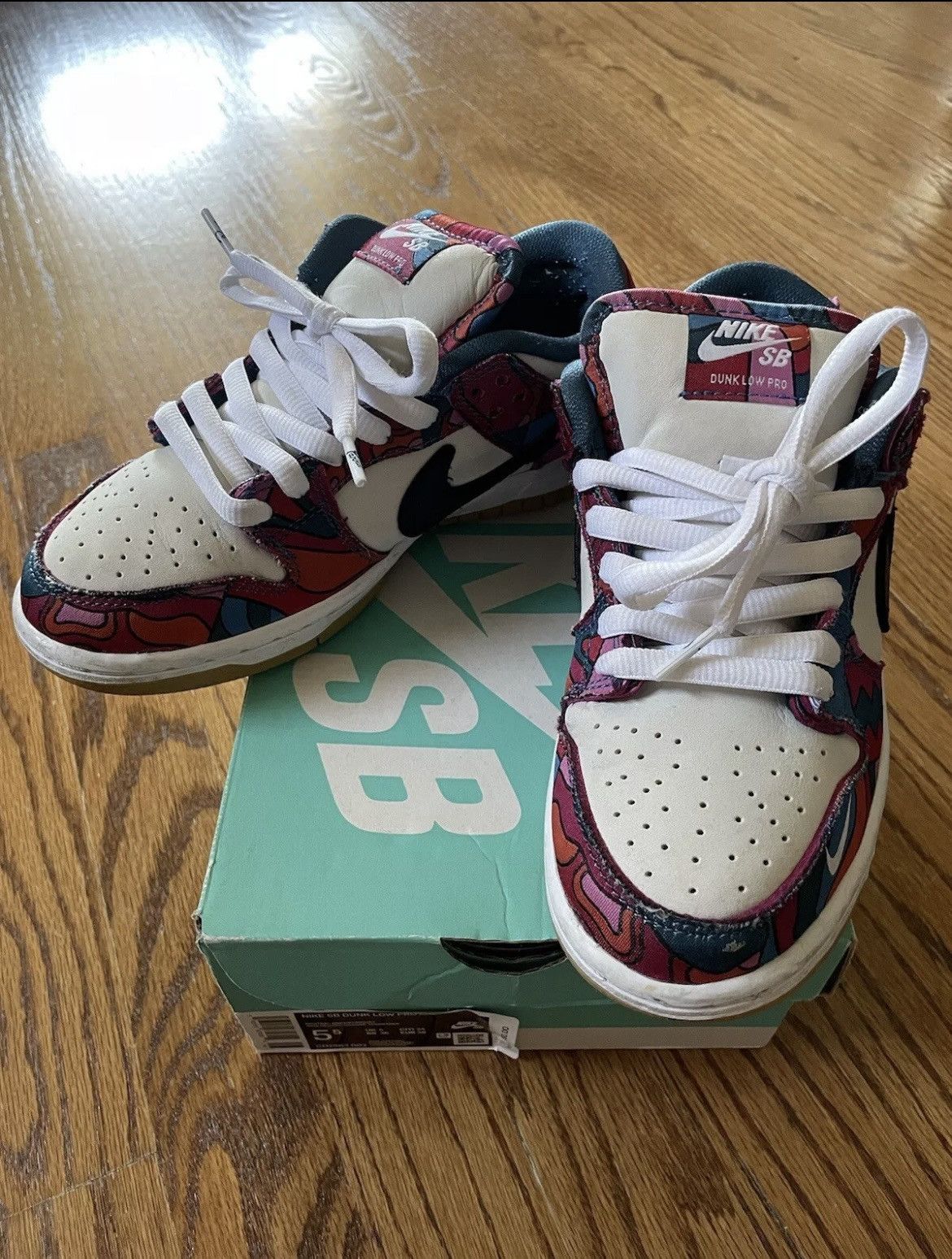 Nike × Parra Nike Dunk Low Pro SB x Parra Abstract Art 2021 Size US 5.5 / IT 35.5 - 2 Thumbnail