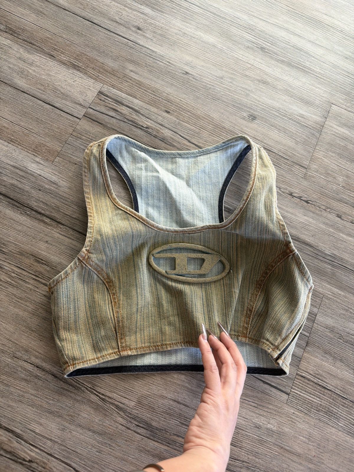 Diesel crop top De-Top-Fsd Tank Top 'Denim'