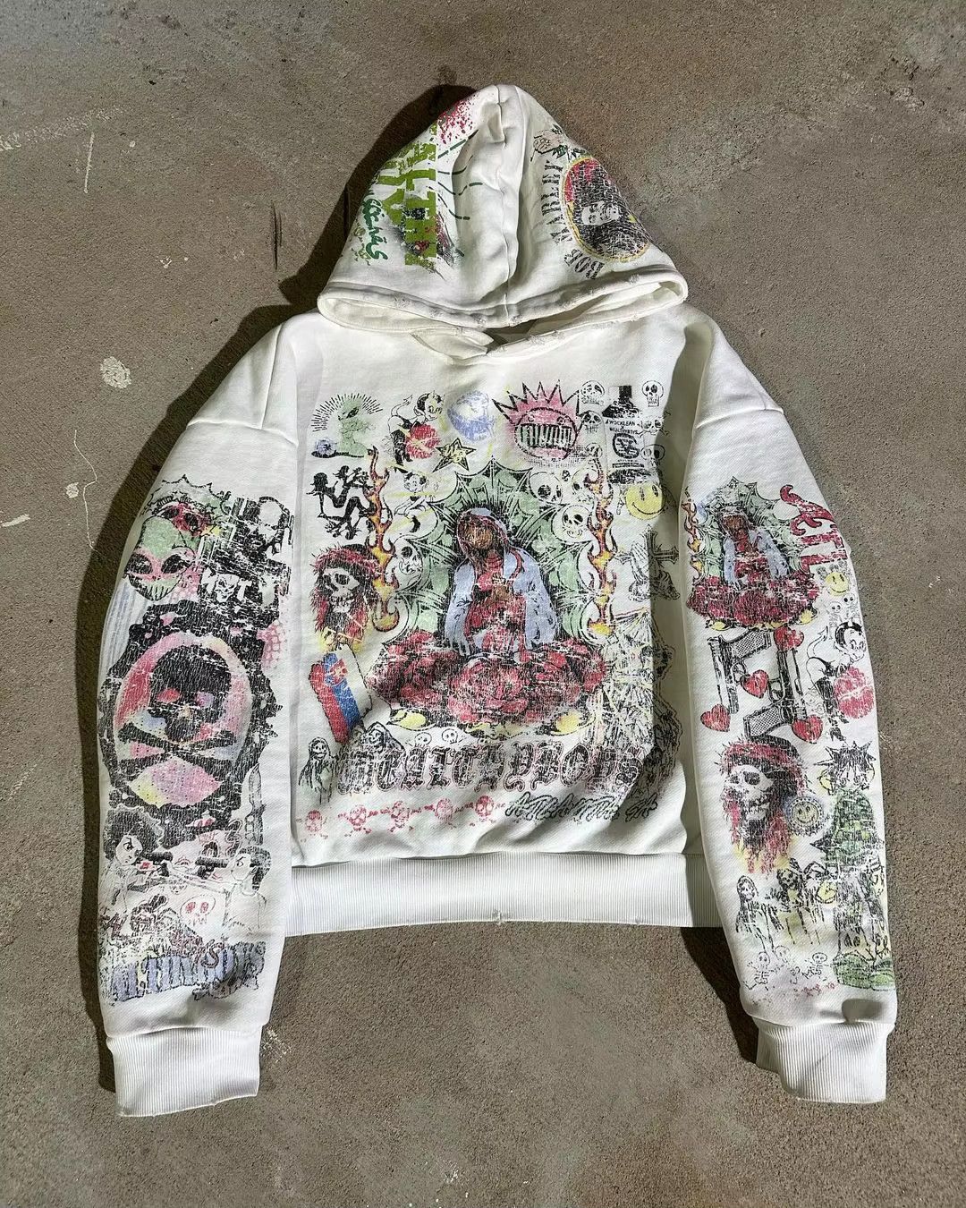 Designer × Japanese Brand Graffiti Print Hoodie Size US L / EU 52-54 / 3 - 1 Thumbnail