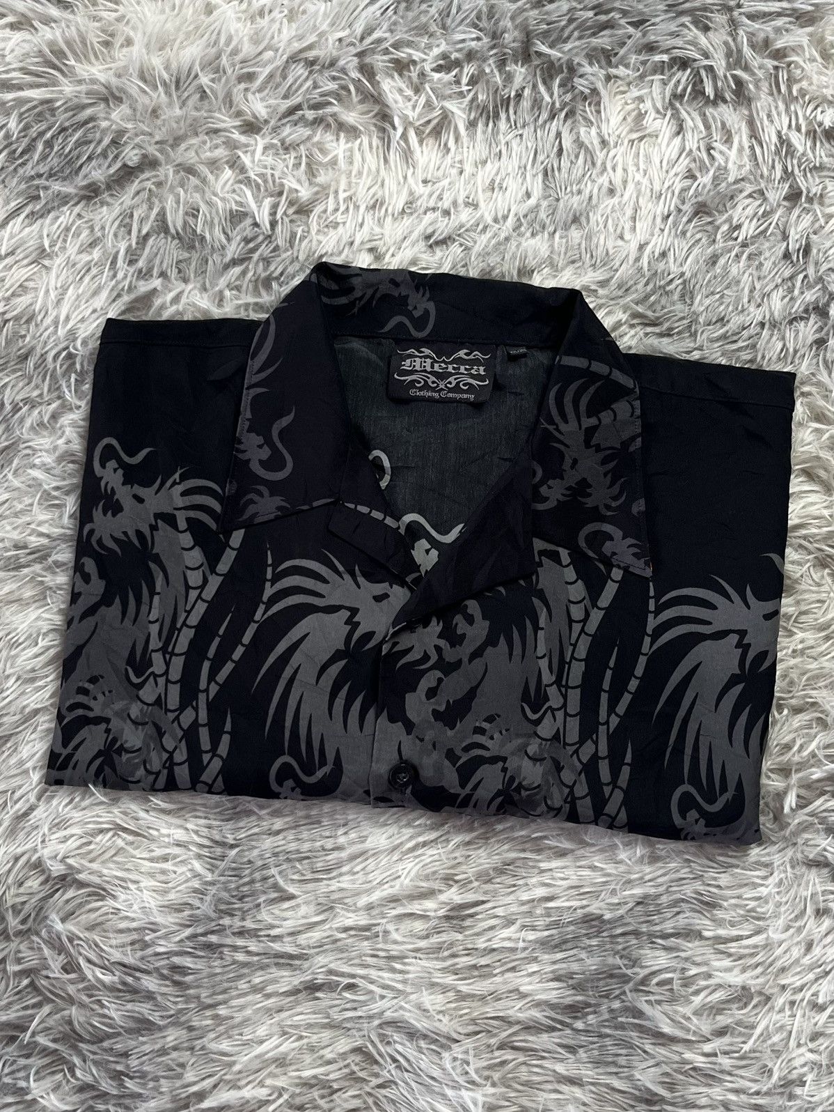 Mecca Vintage Y2K Mecca Dragon shirt button Size US XXL / EU 58 / 5 - 1 Thumbnail