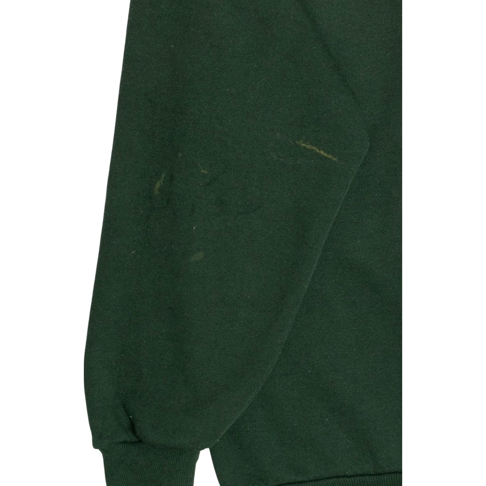 Jerzees Vintage Jerzees Lake George New York Destination Sweatshirt Green 1990s Medium Long Sleeve Cotton / Polyester Distressed Mens Size US M / EU 48-50 / 2 - 6 Thumbnail