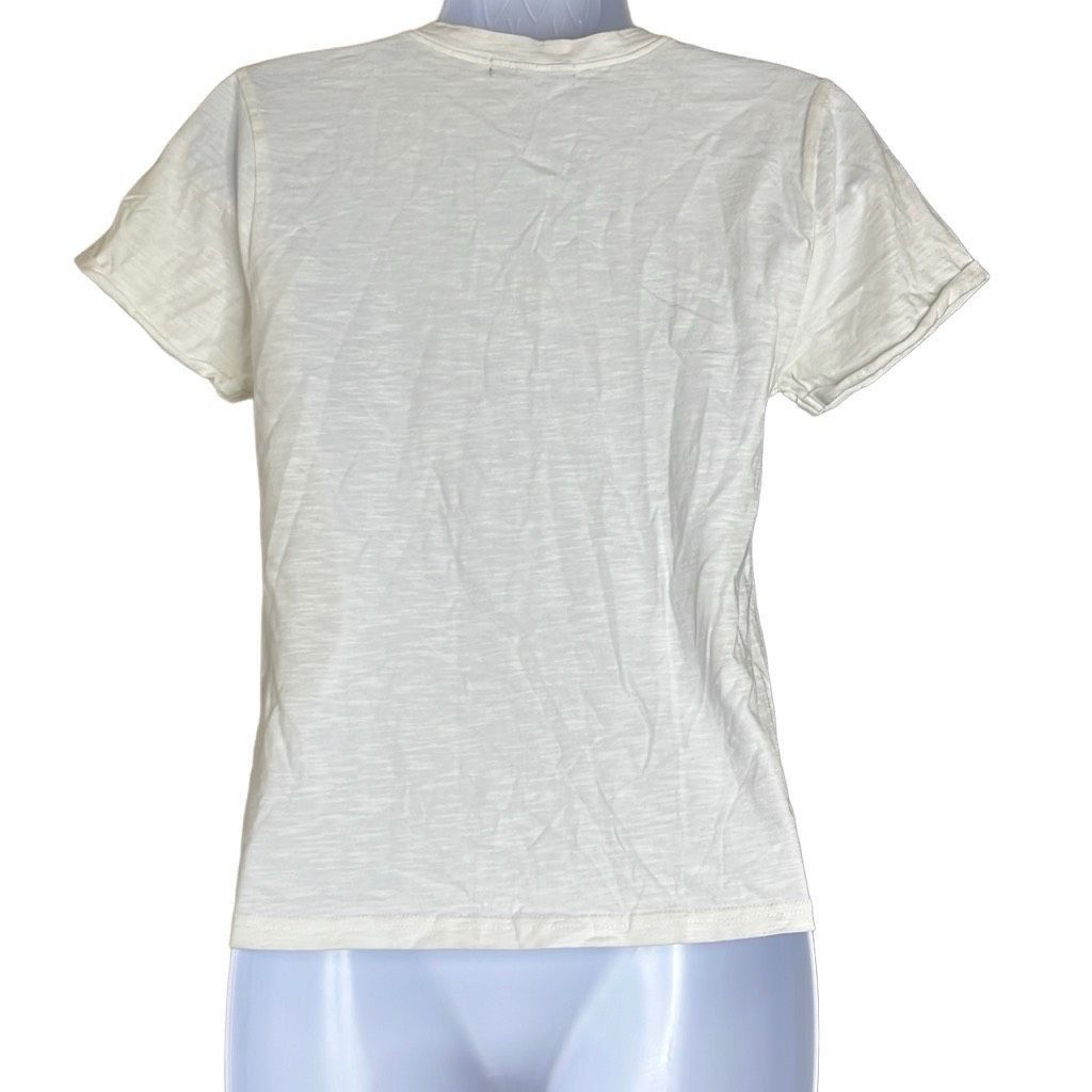 LAMARQUE LaMarque Womens XS Pullover Tee T Shirt Cream Short Sleeve S Size XS / US 0-2 / IT 36-38 - 2 Thumbnail