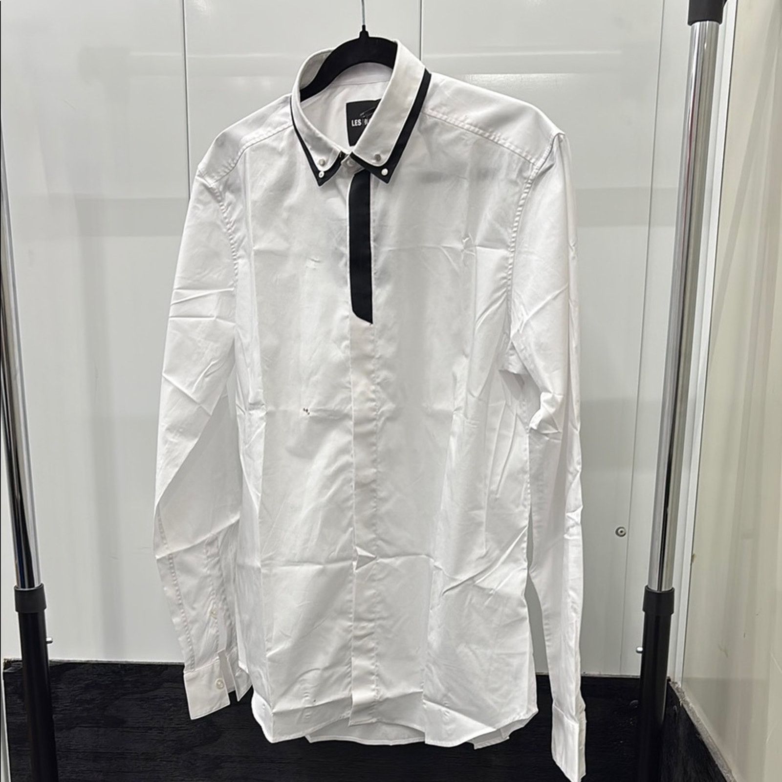 Les Hommes NWT Les Hommes Black and White Dress Shirt with Modern Sz 50 Size US L / EU 52-54 / 3 - 8 Thumbnail