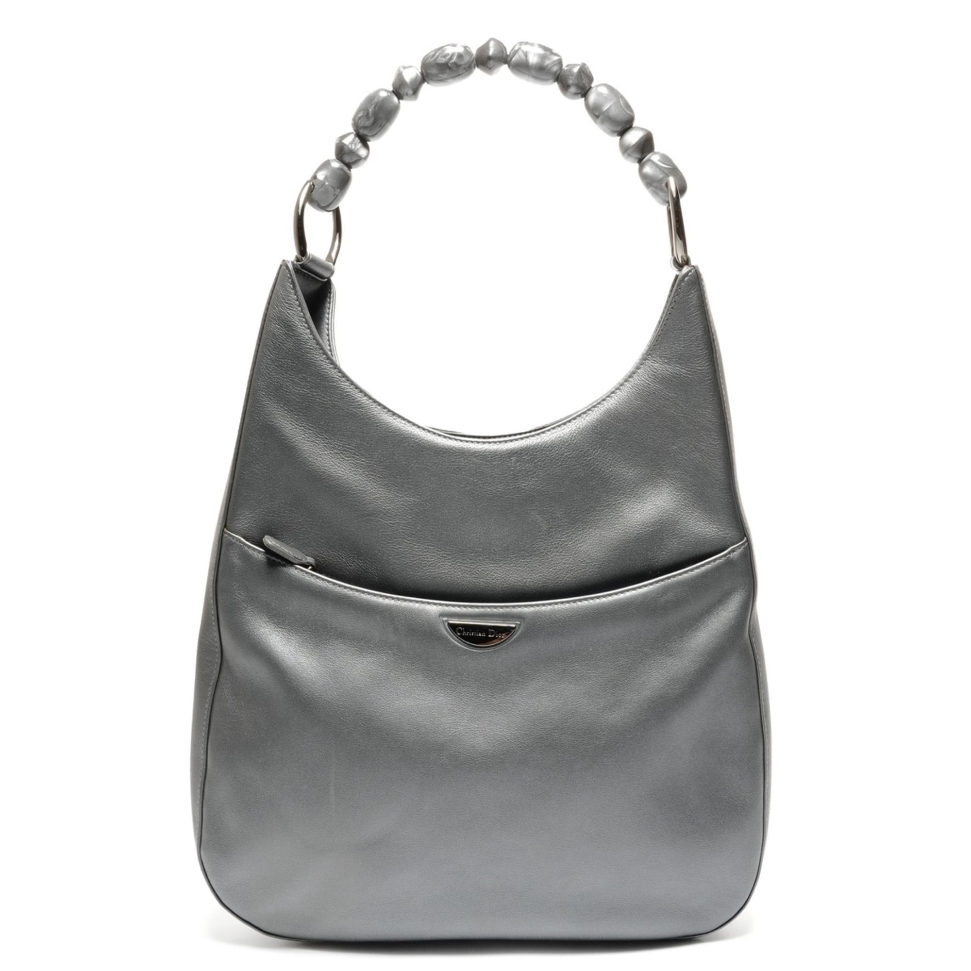Dior Christian Dior Maris Pearl Leather Shoulder Bag, Gray Size ONE SIZE - 1 Thumbnail