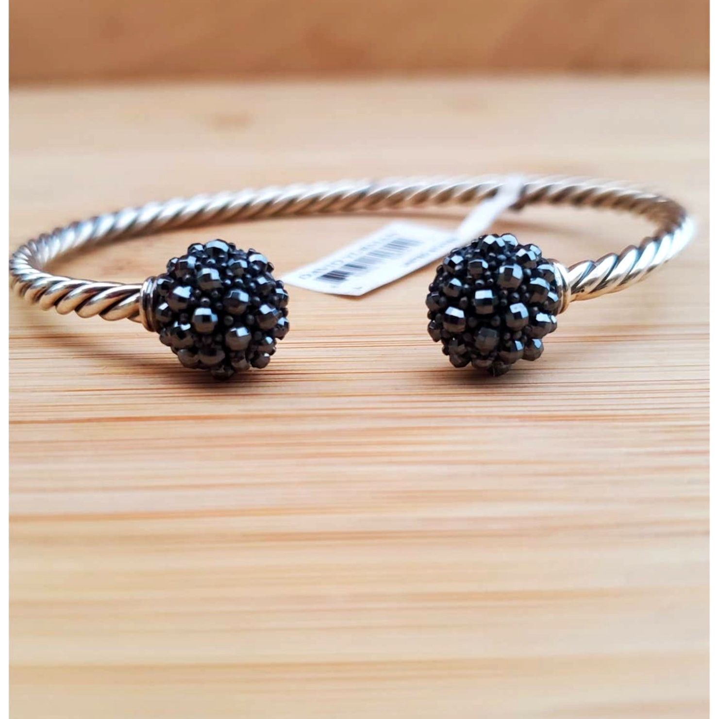 David Yurman David Yurman Hematite Berries Cable Sterling Silver Bracelet Size ONE SIZE - 2 Thumbnail