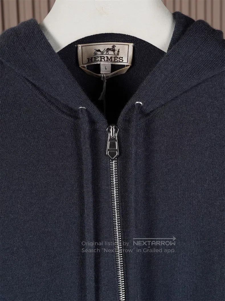 Hermes Hermes Men's Hooded Cashmere Coat Size US L / EU 52-54 / 3 - 6 Thumbnail