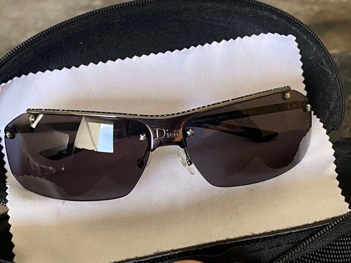 Dior Christian Dior Black Rimless Hit 2 Star Studs Sunglasses Size ONE SIZE - 1 Thumbnail