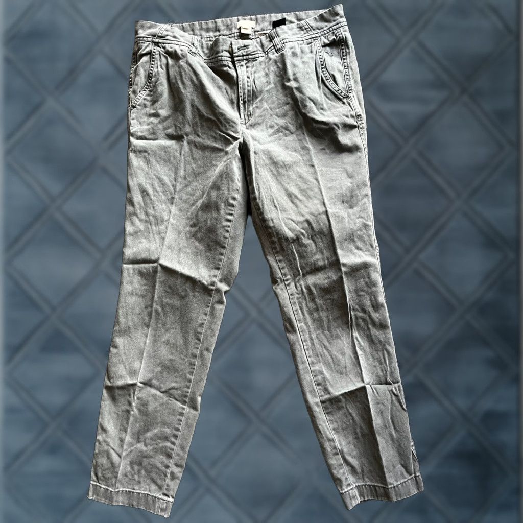 Vintage J Crew Factory Womens Sunwashed Slim Chino Pants Gray Size 4 Style F3176 Size 27" / US 4 / IT 40 - 1 Thumbnail