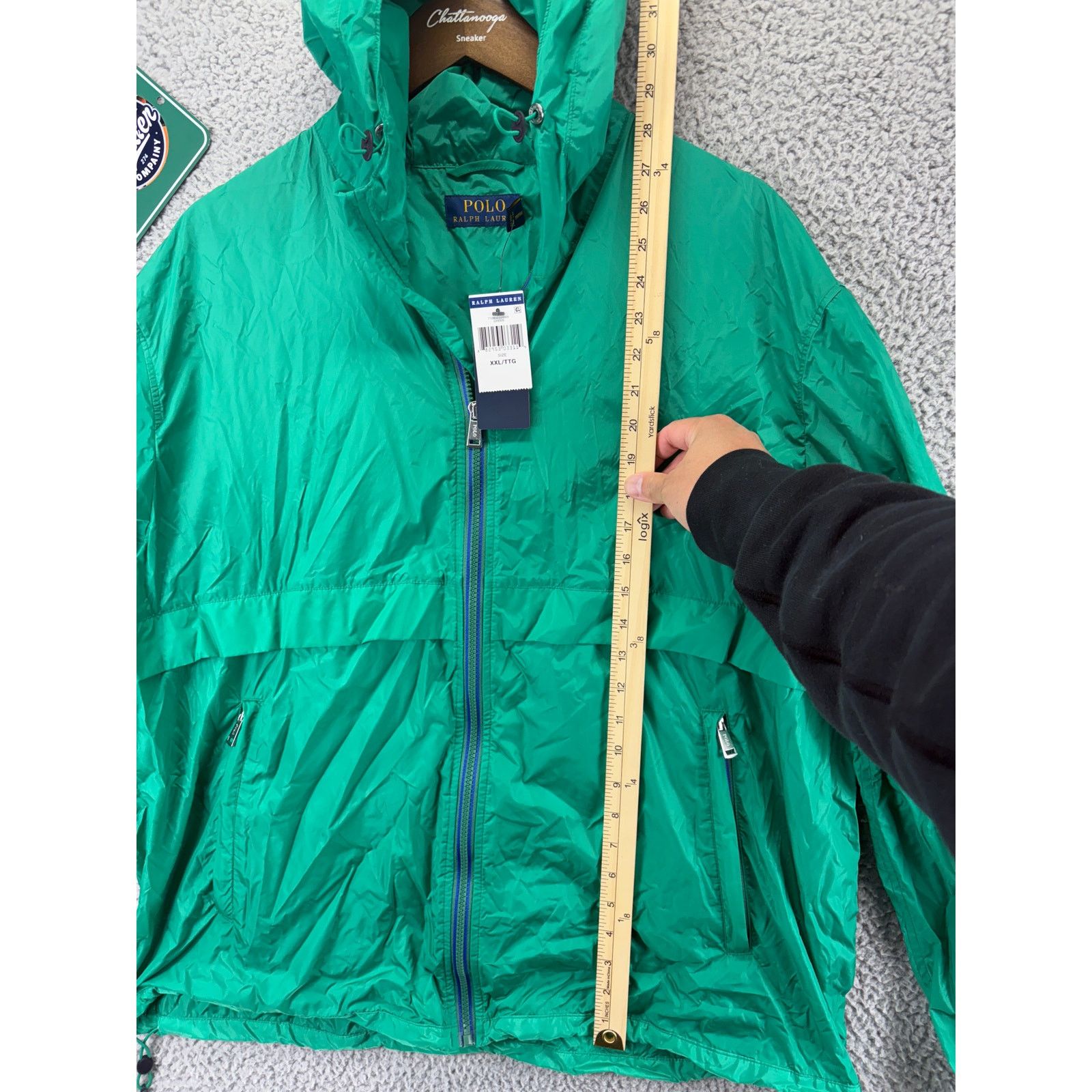 Ralph Lauren Polo Ralph Lauren Windbreaker Jacket Mens XXL Green Hooded Size US XXL / EU 58 / 5 - 2 Thumbnail