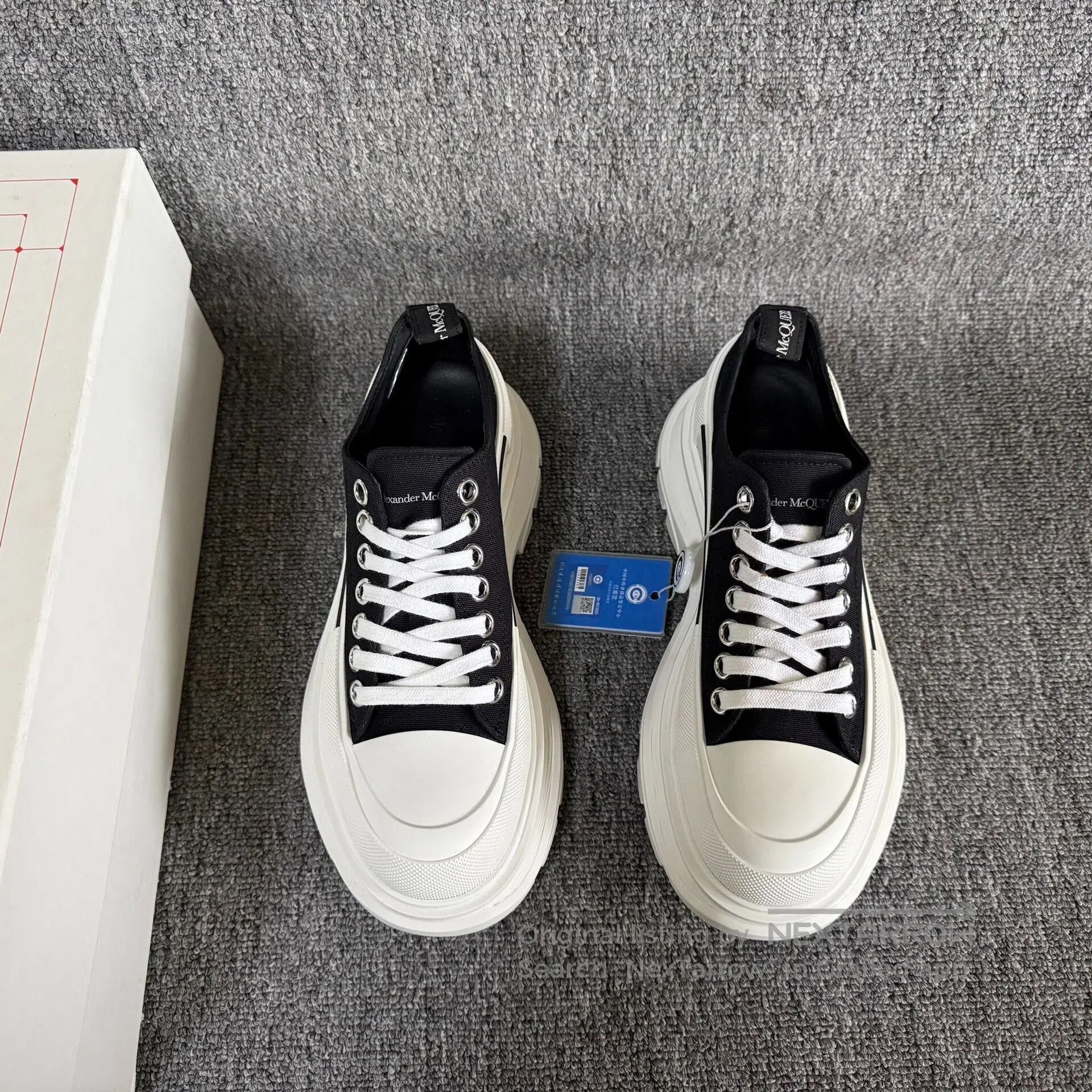 Alexander McQueen Alexander McQueen Platform Canvas Shoes. Size US 7 / IT 37 - 3 Thumbnail