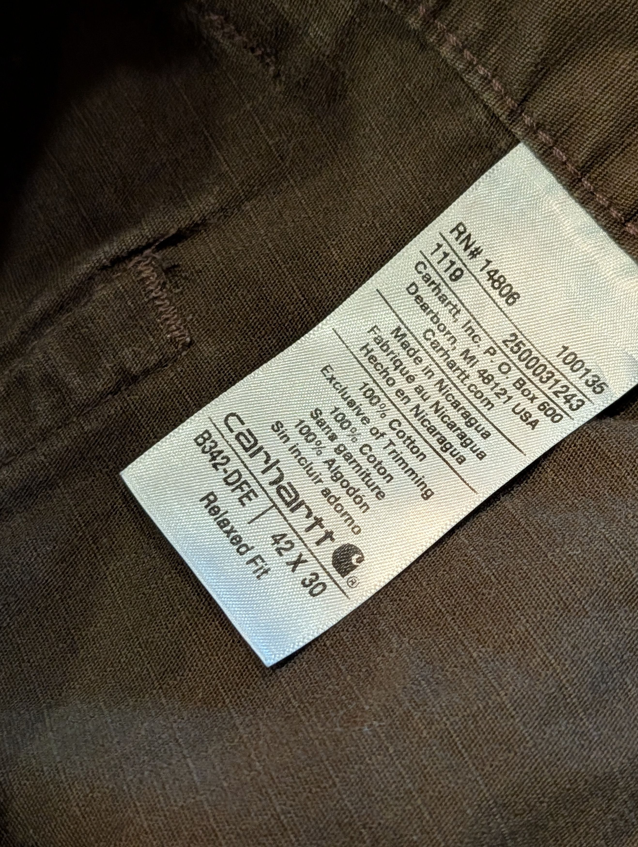 Carhartt Carhartt B342 DFE Relaxed Ripstop Cargo Work Pants 42 x 30 Size US 42 / EU 58 - 4 Thumbnail