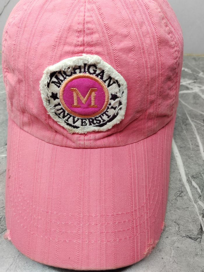 Japanese Brand Vintage Michigan University Distressed Style Cap Hat Size ONE SIZE - 3 Thumbnail