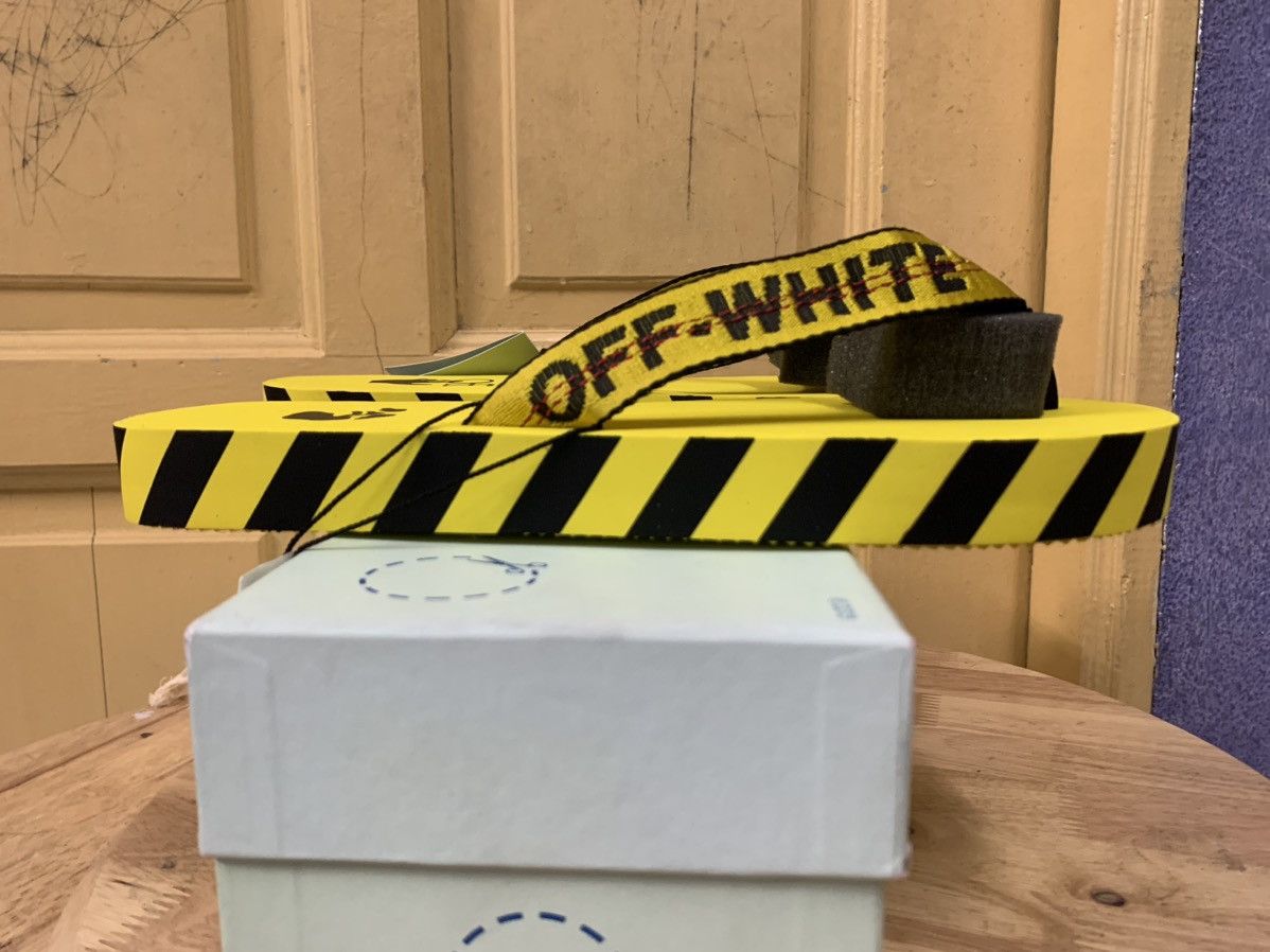Off-White Off-White Industrial Logo Flip Flops Yellow/Black Size US 9.5 / EU 42-43 - 3 Thumbnail