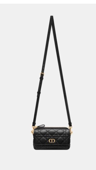 Dior o1w1db10924 Size: OS / Calfskin Caro Pouch in Black Size ONE SIZE - 4 Thumbnail