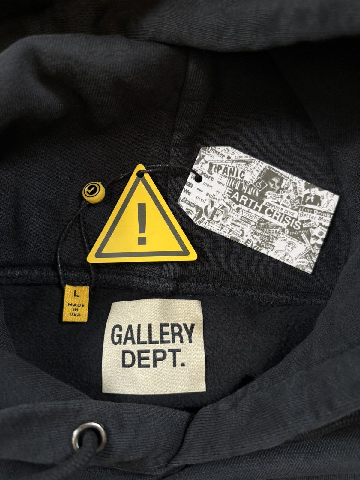 Gallery Dept. Gallery Dept Paint Logo Hoodie, Washed Black Size US L / EU 52-54 / 3 - 11 Thumbnail
