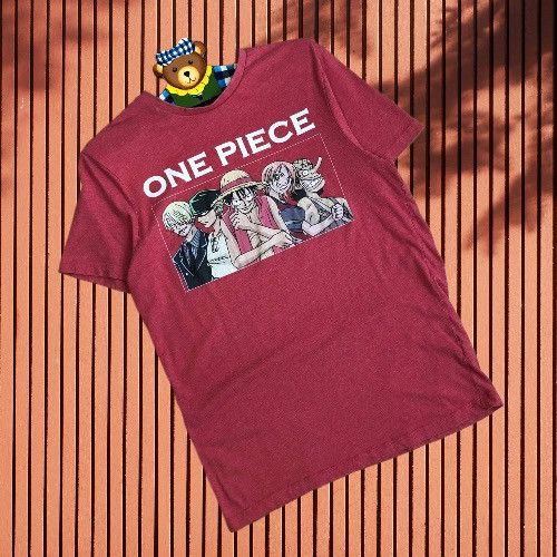 Vintage Y2K Uniqlo One Piece Wanted All Over Print Anime T Shirt Womens  Medium