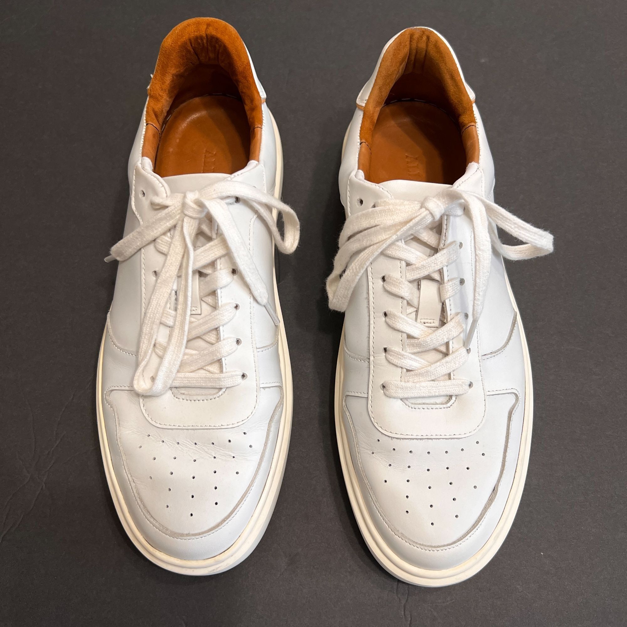 Allen Edmonds Allen Edmonds Owen White Leather Sneakers Mens 