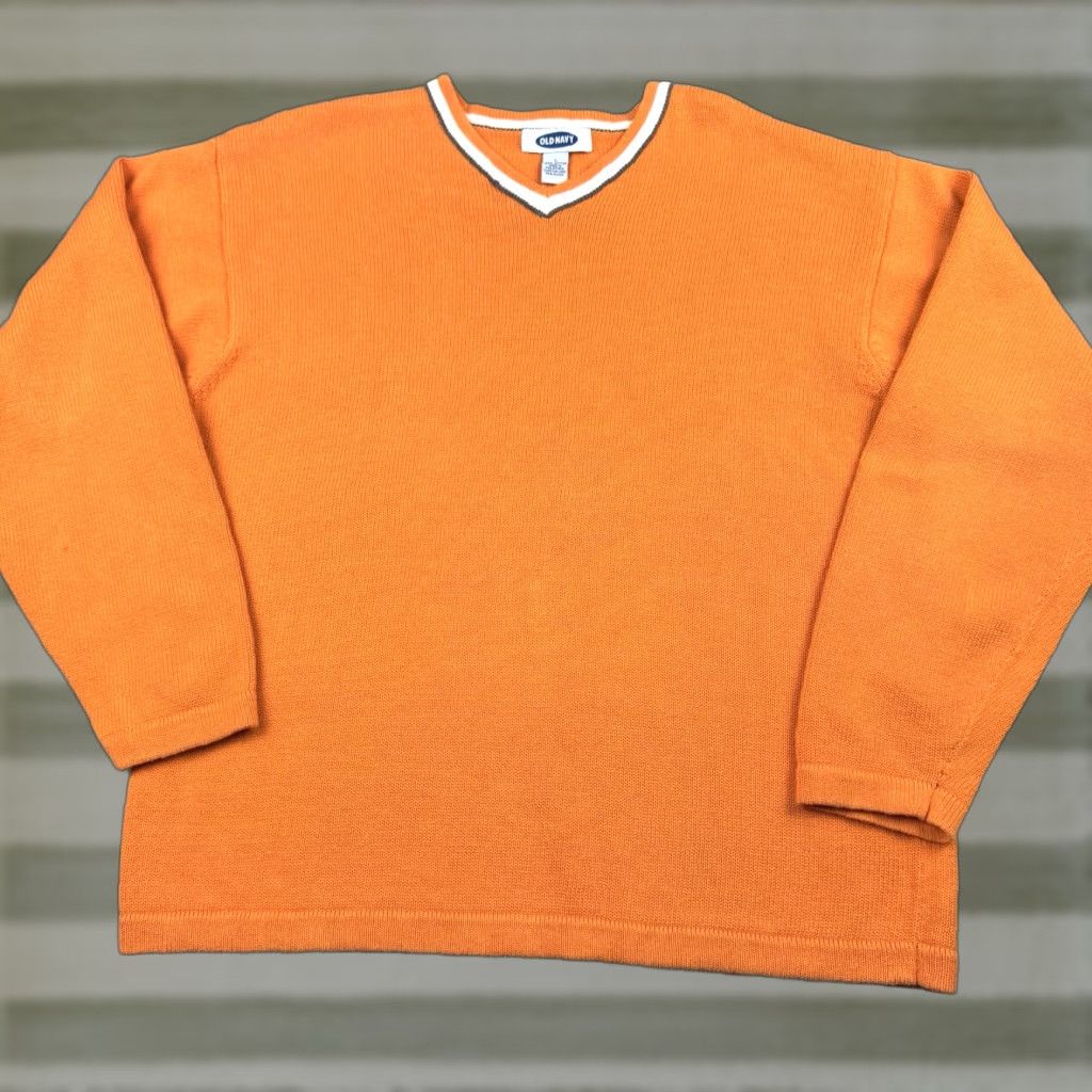 Vintage Gap Y2K Sweater Mens Large V-Neck Knit Pullover Preppy 90s