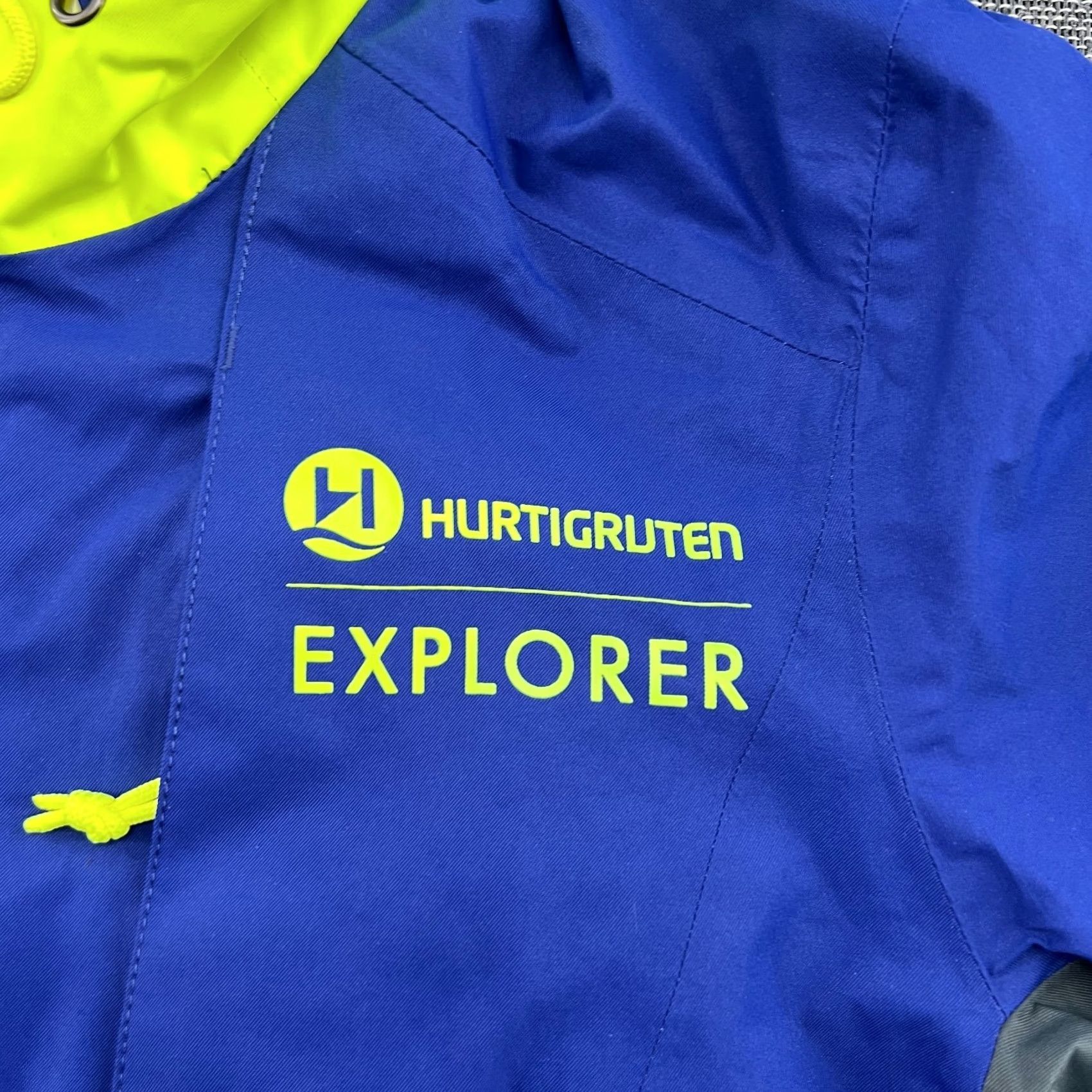 Vintage Hurtigruten Explorer Jacket Mens Blue Waterproof Hooded Antarctic AECO XS Mens Size US XS / EU 42 / 0 - 2 Thumbnail