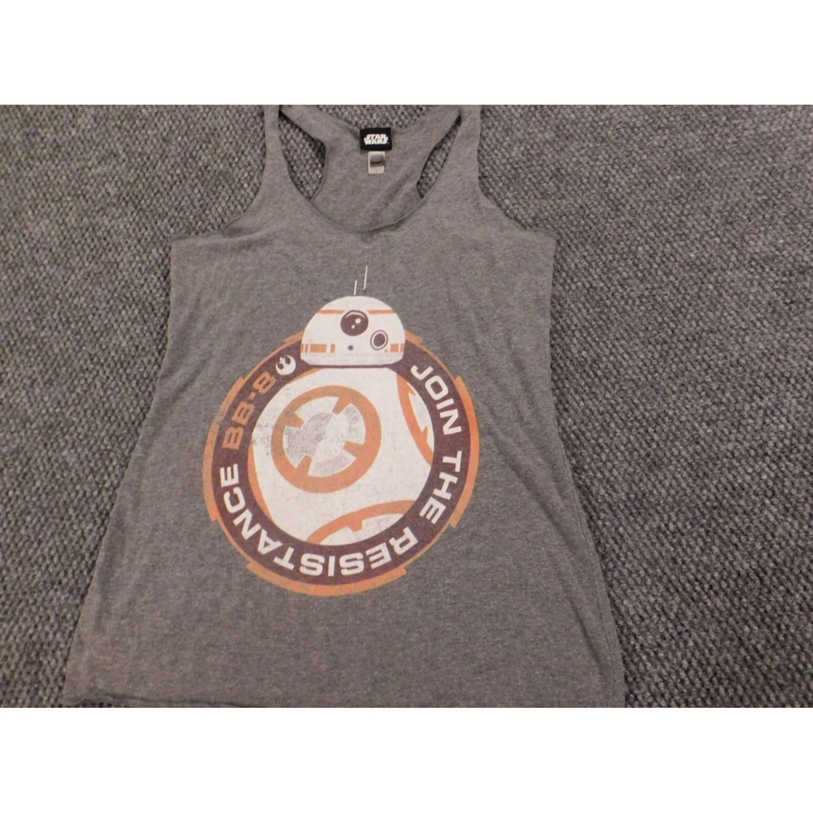 Star Wars Star Wars Shirt Women Tank Small Gray Crew Neck Sleeveless Cotton Stars Graphic Casual Ruffles Vintage: No Stretch Size S / US 4 / IT 40 - 2 Thumbnail